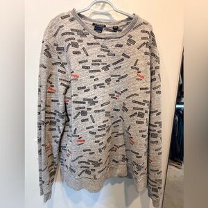 Scotch & Soda Gray Graphic Crewneck Sweater